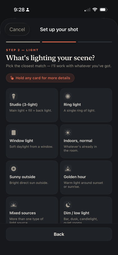 PocketPrimer asking about your lighting, with lighting cards